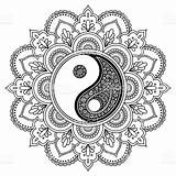 Mandala Yin sketch template