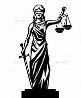 Logo Justice Femida sketch template