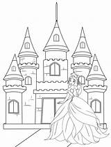 Schloss Prinzessin Ausmalbild Ausmalen Malvorlage Elsa Ausdrucken Princesse Prinzessinnen Märchenschloss Einhorn Malen Märchen Fasching Zauberhafte Pinnwand sketch template
