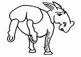 Donkey Coloring Template sketch template