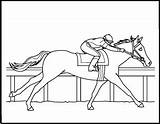 Horse Coloring Pages Colouring Sheets Printable Cup Horses Printables Derby Math Racing Kids Jockey Descriptions Breed sketch template