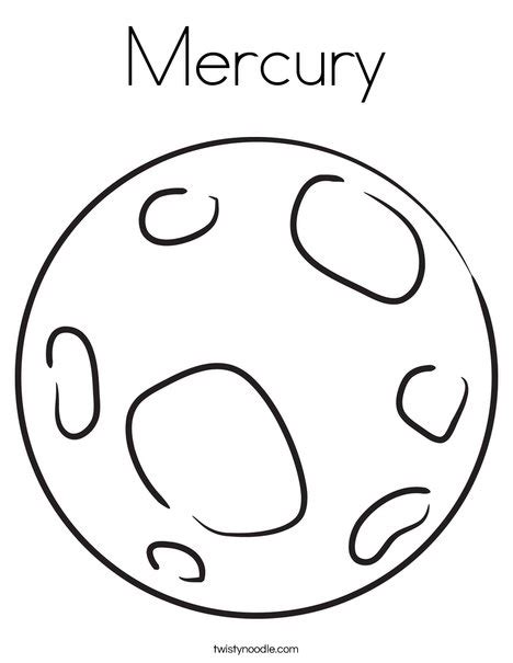 mercury coloring page twisty noodle