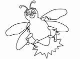 Firefly Coloring Color Drawing Insect Getdrawings Printable Getcolorings Pages sketch template