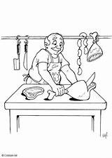 Butcher Coloring Pages Choose Board Sheets Community Helpers sketch template