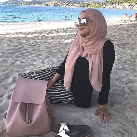 striped pants and ruffle blouses hijab outfits just trendy girls