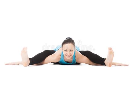 yogi female bends   yoga asana turtle pose stock image image