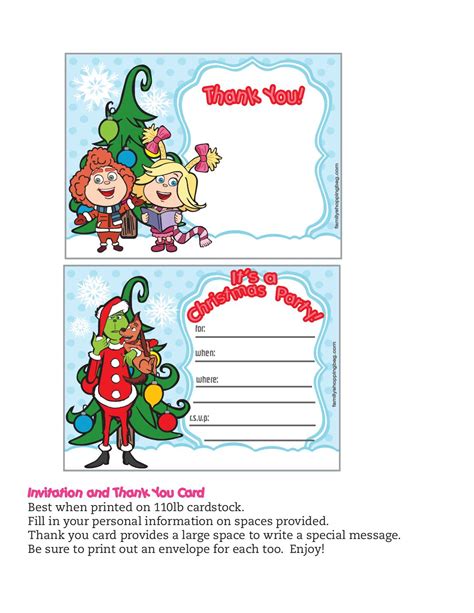grinch party invitations