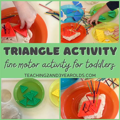 toddler triangle shapes activity   builds fine motor skills