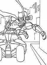 Batman Coloring Printable Batmobile Knight Dark Tumbler Jumps sketch template