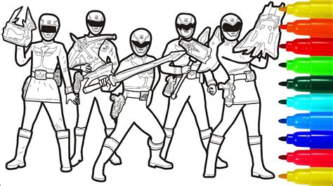 power rangers megaforce coloring pages  colored markers colouring