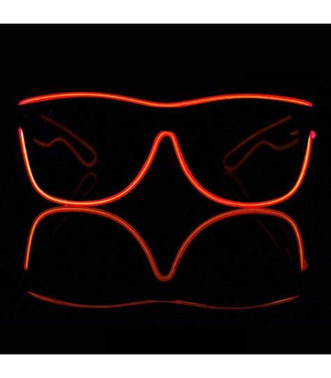 red electro light  glasses  glofx el wire light  sunglasses raverswag