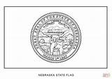 Nebraska Coloring Flag Pages Printable sketch template