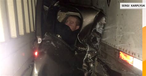 Man Survives Being Pinned Between Two Semi S