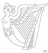 Harp Harpa Irlandii Harfa Kolorowanka Pages Kolorowanki Irish Irlandia Colorironline Maravilhosa Supercoloring Kategorii sketch template