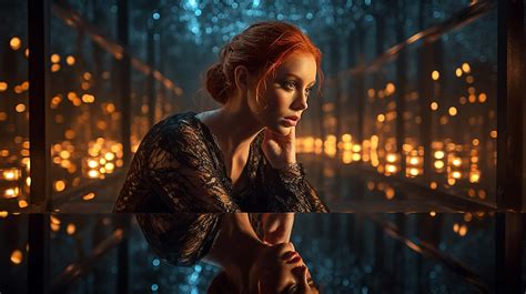 ai generated woman redhead free image on pixabay