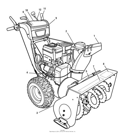 murray  brute   tp snowthrower  parts diagram  decals