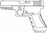 Pistol sketch template