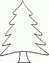 Tree Coloring Pages Christmas Outline Pine Kids Clipart Drawing Template Trees Fir Coloringhome Small sketch template