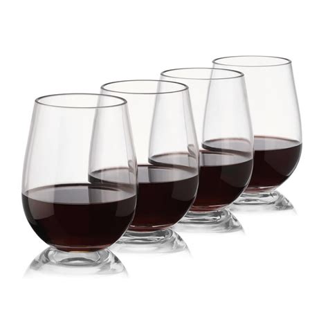 Plastic Outdoor Stemless Wine Glasses Set Of 48 Unbreakable