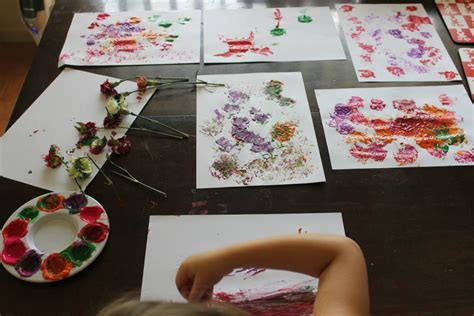 painting  flowers kids craft ideas finlee
