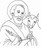 Coloring St Luke Sheets San Catholic Evangelist Pages Kids Saints Religious sketch template