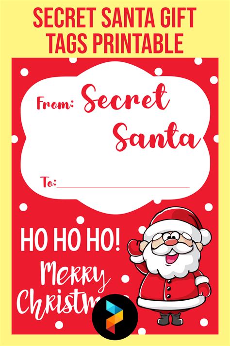 secret santa gift tags printable printableecom