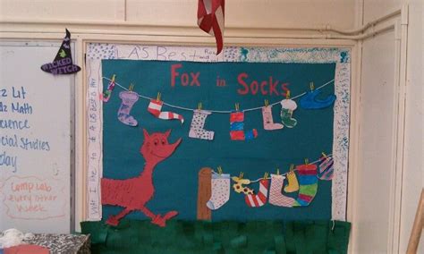 dr seuss fox  socks bulletin board idea