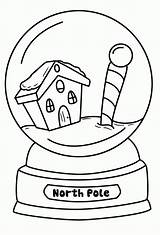 Coloring Snow Globe Christmas Globes Clipart Winter Popular Clip Library sketch template