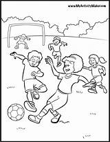 Coloring Soccer Pages Sports Kids Playing Football Color Game Girl Printable Print Sheets Teamwork Drawing Play Coloringhome Sport Colour Activities sketch template