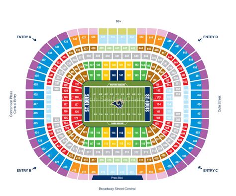 edwards jones dome seating chart dome st louis seating map empiretory