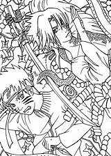 Coloring Sasuke 4kids sketch template