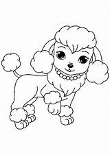 Coloring Dogs Dog Pages Kids Cute Female Color Children Simple Printable Animals sketch template