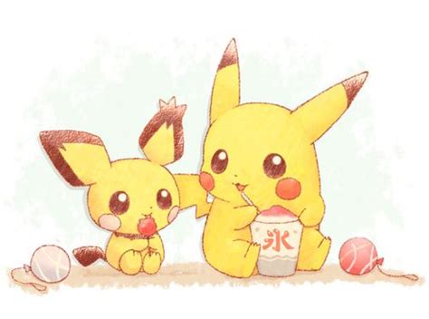 kawaii pokemon kawaii spiky eared pichu and pikachu pikachu pikachu pokémon e cute pikachu