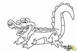 Crocodile Tock Tick Draw Disney Coloring Villain Drawingnow sketch template