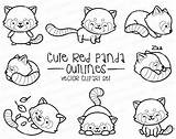 Outlines Pandas sketch template