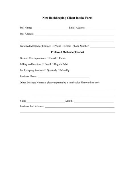 clients intake form fill  printable  forms