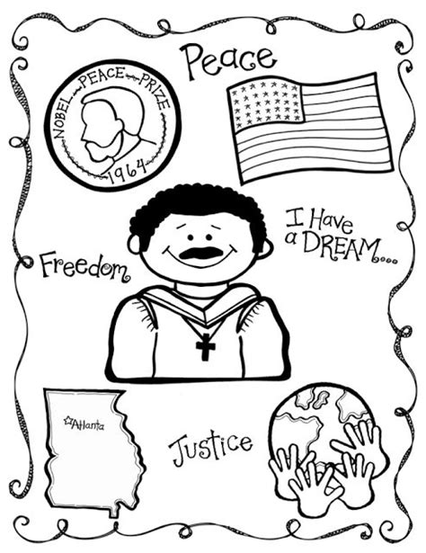 dream mlk pages coloring pages