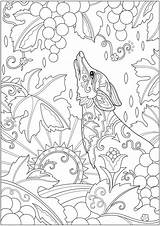Dover Fanciful Foxes Fox Doverpublications sketch template