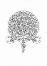 Mandala Uterus sketch template