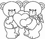 Coloring Valentine Pages Bear Teddy Printable Heart Valentines Preschool Size Hibernation Pdf Clipart Trend Preschoolers Color Bears Print Getcolorings April sketch template