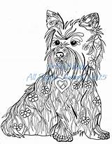 Coloring Book Terrier Cairn Dog Dogs Pages Books Adult Adults Pdf Animal Description Draw Etsystatic sketch template