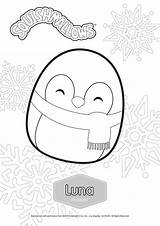 Squishmallows Coloring Luna Pages Printable Kids sketch template