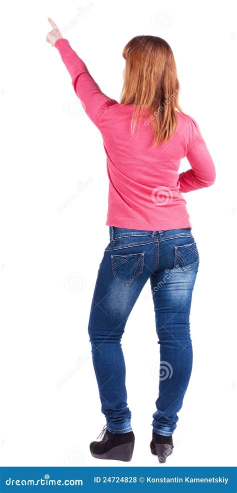woman pointing  view royalty  stock  image