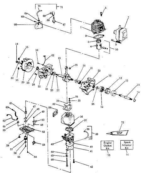 engine diagram parts list  model  craftsman parts leaf blower parts searspartsdirect