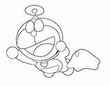 Doraemon Volando sketch template