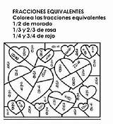 Fracciones Equivalentes Cuarto Niños Tercer sketch template