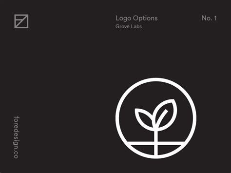 grove logo options   perrera  fore design  dribbble