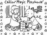 Playhouse Coloring Caillou Magic Wecoloringpage sketch template