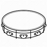 Tambourine Instrument Drawing Percussion Musical Drum Hand Icon Clipart Instruments Paintingvalley Clipartmag sketch template