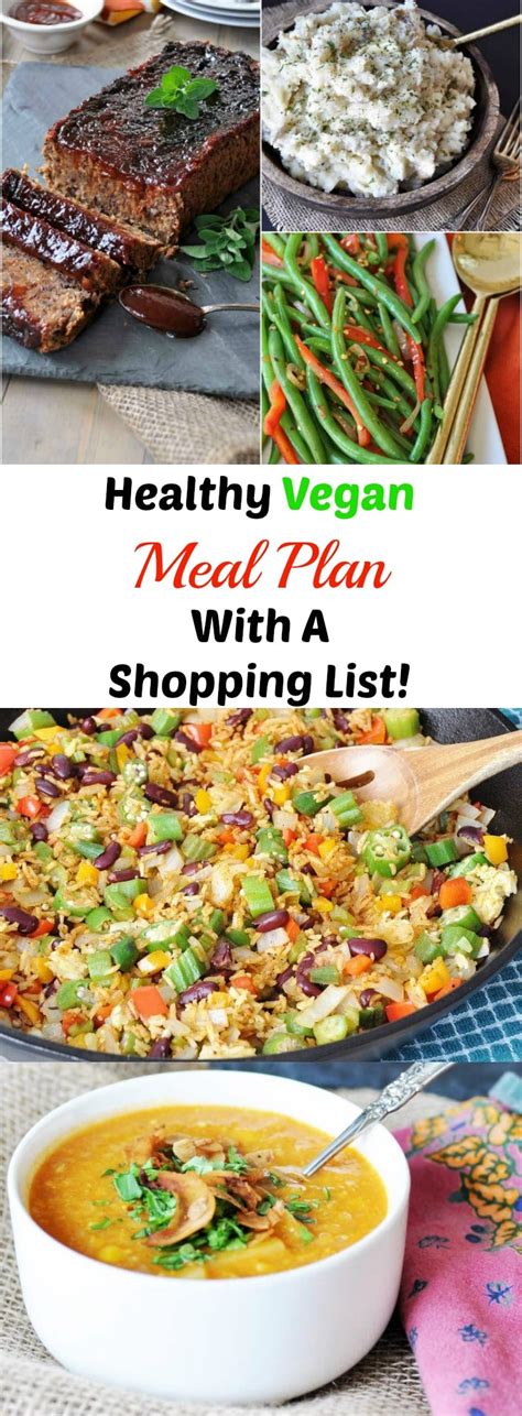 Healthy Weekly Vegan Meal Plan With A Shopping List Part